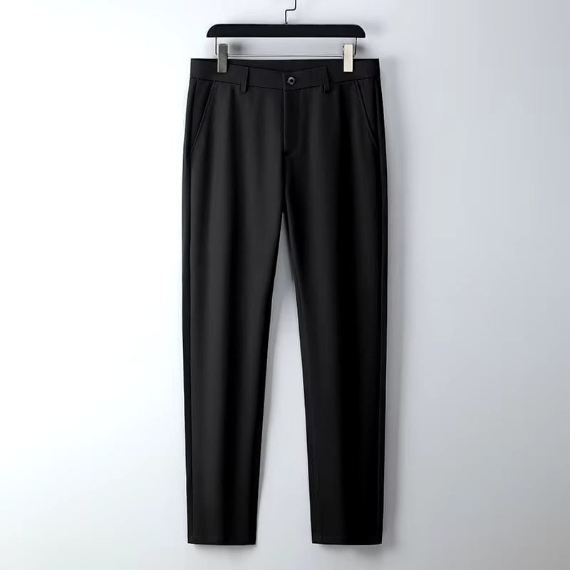 Men'S Smart Casual Pants Elastic Sports, Men'S Quick Drying Pants Spring and Autumn Straight Leg Office Black Work Pants